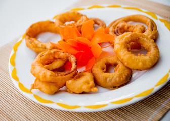 Fried squid rings