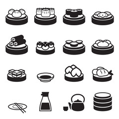 Dim sum & japanese food icons