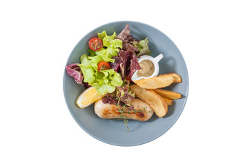 Sausage and chips