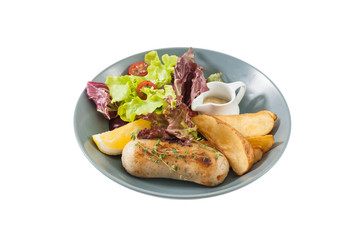 Sausage and chips