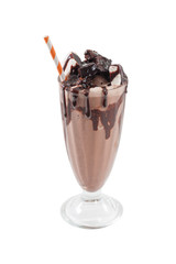 Brownie hot fudge milk shake