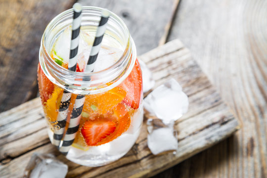 Detox Water In A Mason Jar