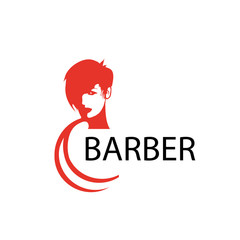 Logo for the company's hairdresser. Isolated on white background