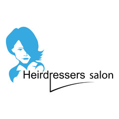 Logo for the company's hairdresser. Isolated on white background