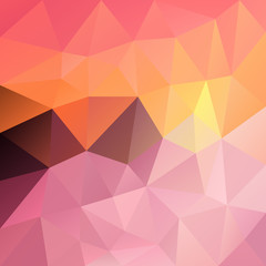 vector polygon background with irregular tessellation pattern - triangular geometric design in sundown color - sweet pastel pink