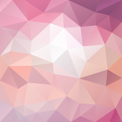Fototapeta premium vector polygon background with irregular tessellation pattern - triangular geometric design in sweet pastel color - pink