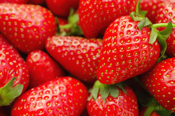 Close up of perfect ripe Strawberries