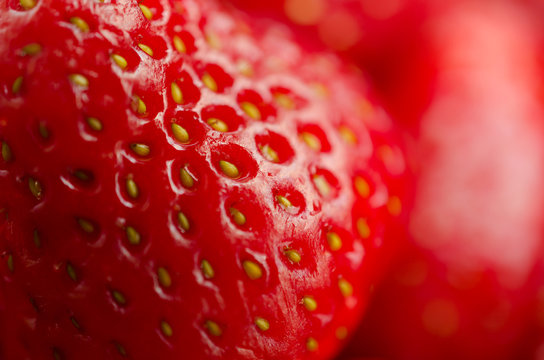 Close up of ripe clean Strawberries