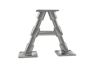 metal letter A