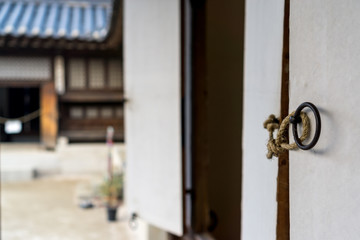 traditional door knob in namsangol village