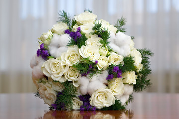 A bouquet of flowers for the bride at the wedding. 
