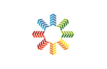 power circle arrow property logo