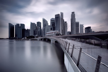Fototapeta na wymiar Jubilee Bridge Singapore