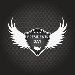 Obraz premium wings and shield on the day President