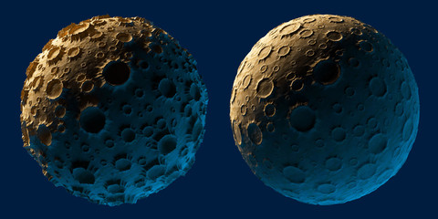Moon planet asteroid isolated