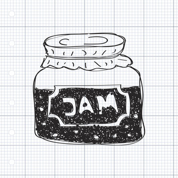 Simple doodle of a jam jar