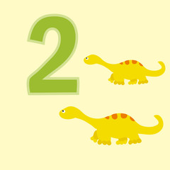 Number two. Two dinosaurs (Diplodocus ).