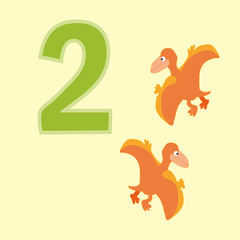 Number two. Two dinosaurs (Pteranodon ).