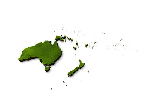 3D Oceania Map