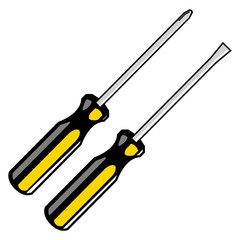 Graphic Illustration Of A Screwdriver