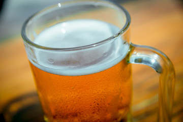 Mug of cold beer
