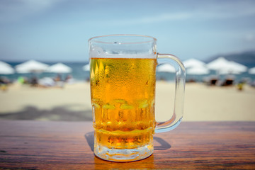 Mug of cold beer