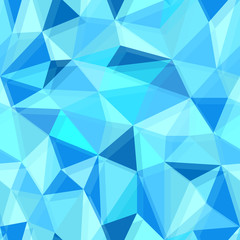Blue seamless polygon pattern from triangles. 