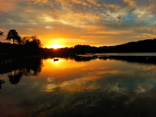 Obraz premium Couché de soleil Bretagne hdr
