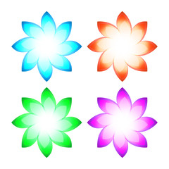 Fototapeta na wymiar flora set design flowers icon logo white background
