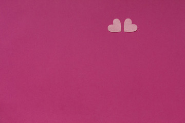 Pink Heart Felt On Pink Background