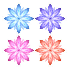 Fototapeta na wymiar Meditation set of icons logo flower white background