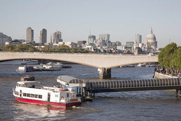 Naklejka premium Waterloo Bridge on the River Thames, London, England, UK