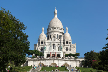 Fototapeta premium Bazylika Sacre Coeur na Montmartre, Paryż, Francja