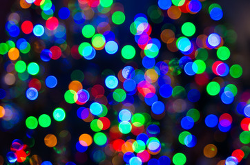 christmas lights background - out of focus (defocused)