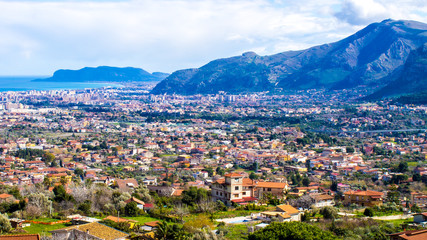 Fototapeta na wymiar Beautiful cityscape of Palermo, In Italy