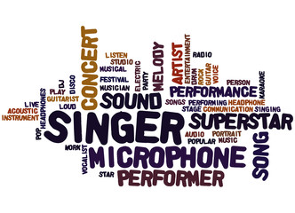 Singer, word cloud concept