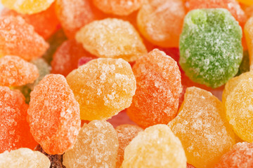 Sugar candies in different colors