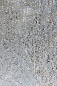 Frosted glass texture. Winter pattern.