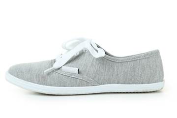 Grey shoes isolated on white