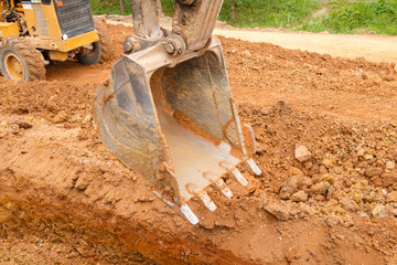 Fototapeta premium Road construction site