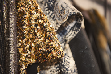 Women clothing  in a retail shop. Fashion and shopping concept.