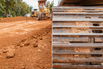 Road construction site
