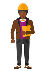 Man holding tablet computer.