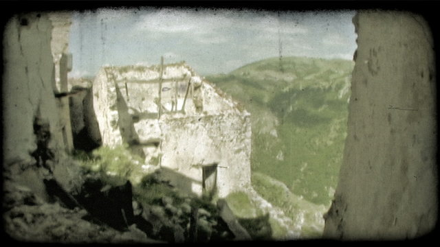 Italian Ruins 20. Vintage stylized video clip.