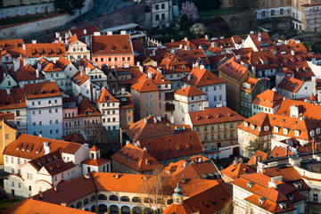 Obraz premium Aerial view over Old Town in Prague