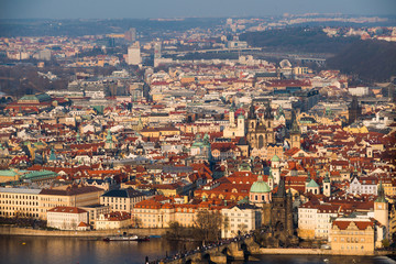 Obraz premium Aerial view over Old Town in Prague