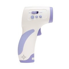 Infrared thermometer, isolated on white