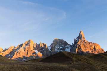 High mountain at twilight