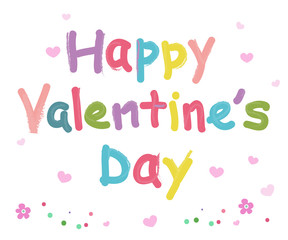 Happy Valentine's Day doodle colorful background