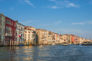 Grand Canal at sunset, Venice, Itally, summer